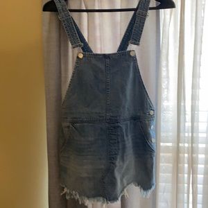 Free People Denim skirt overalls-size W 4